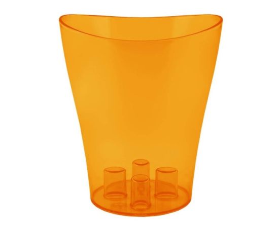 Transparent plastic pot for orchids ALEANA Nika 13x15,5 amber