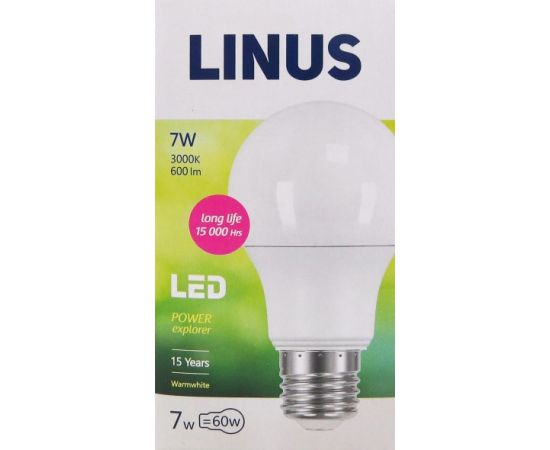 LED Lamp LINUS 3000K 7W 220-240V E27