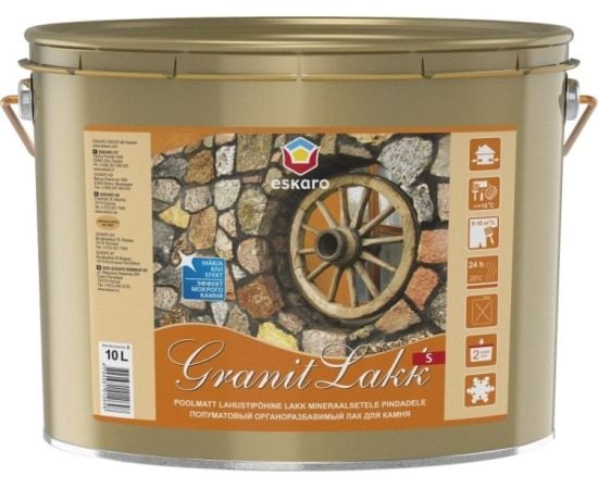 ლაქი ცვეთგამძლე, ქვისთვის Eskaro Granit Lakk S 10 ლ