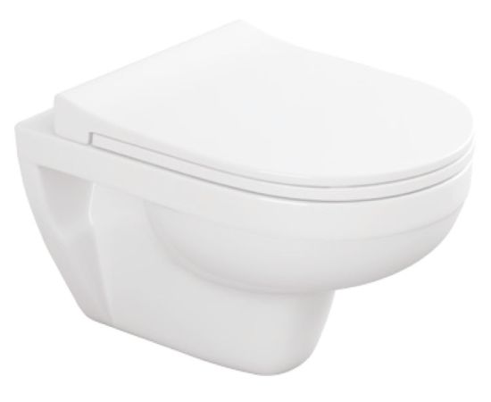 Suspended toilet bowl Viba Kayra white with lid