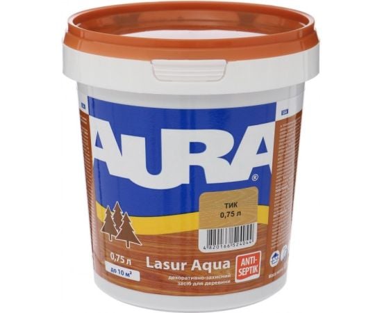 Акриловый лак Aura Lasur Aqua тик 0.75 л