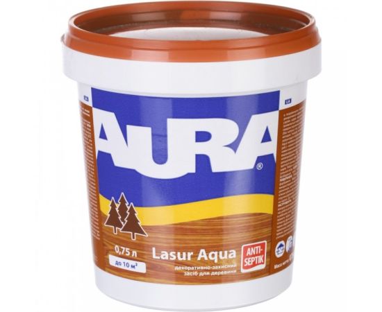 Лак акриловый для древесины Eskaro Aura Lasur Aqua белый 0.75 л
