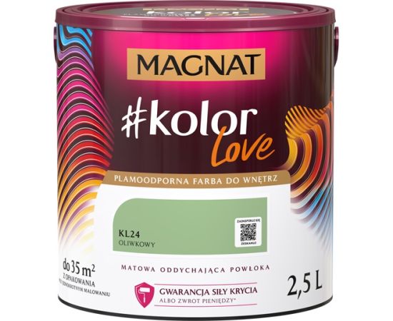 საღებავი ინტერიერის Magnat Kolor Love 2.5 ლ KL24 ზეთისხილისფერი