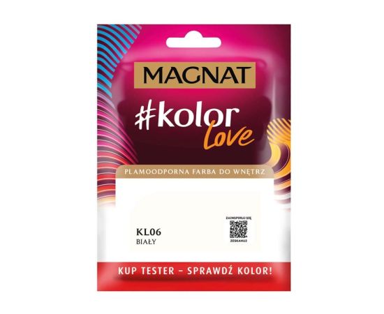საღებავი-ტესტი ინტერიერის Magnat Kolor Love 25 მლ KL06 თეთრი