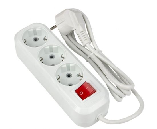 Universal extension cord 3/5m with grounding and switch