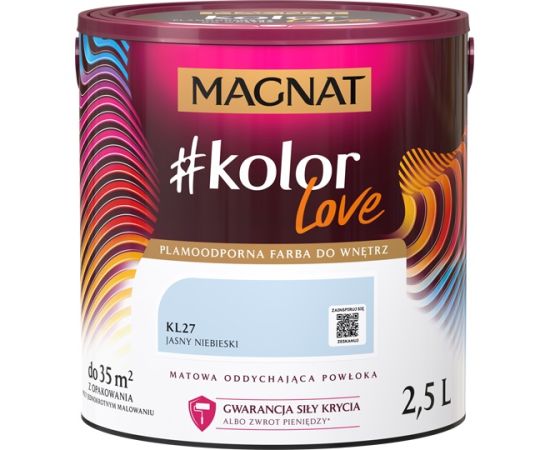 საღებავი ინტერიერის Magnat Kolor Love 2.5 ლ KL27 ღია ლურჯი