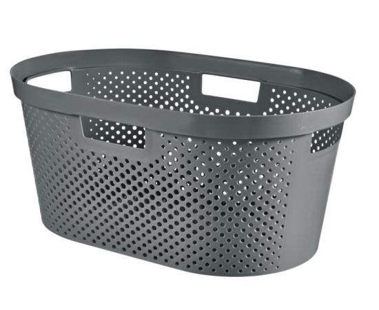 Laundry basket Curver 40 l dark grey