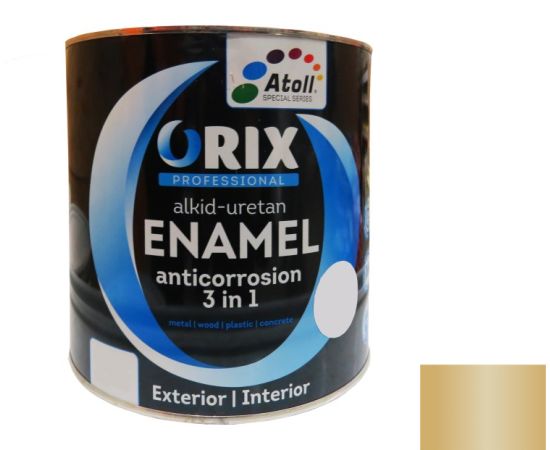 Enamel anti-corrosion Atoll Orix Color 3 in 1, 0.7 l gold RAL 1036