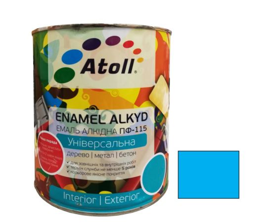 Enamel alkyd Universal ATOLL ПФ-115 blue 2.6 Kg