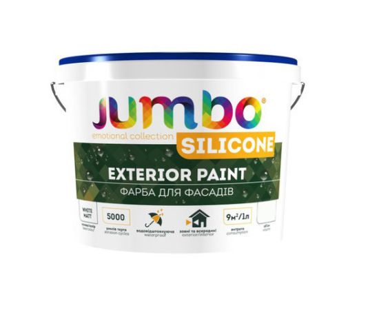 Модифицированная силиконовая фасадная краска JUMBO Silicone белая  2,5 л