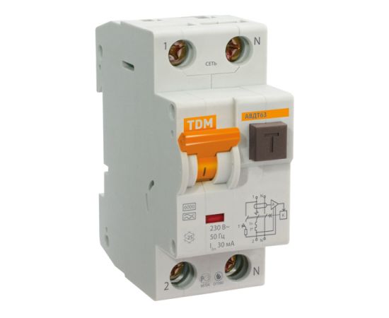 Дифференциальный автомат TDM SQ0202-0011 63 C50 30mА