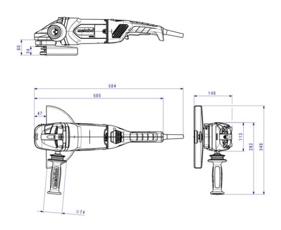 Angle grinder Metabo W 26-230 MVT 2600W (606474000)
