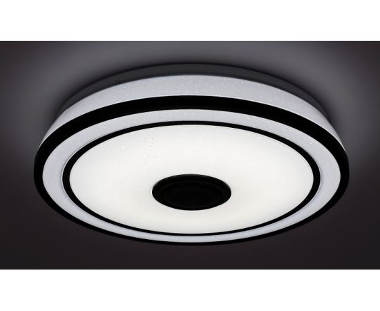 Светильник потолочный Rabalux Nikolaus 24W 3000 6500K Ø395 H90мм черный белый 71030