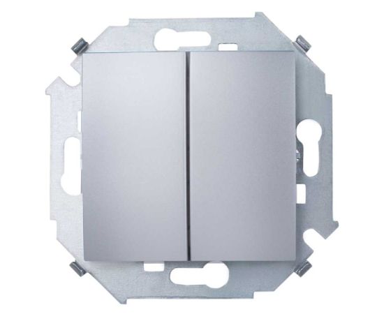 Switch pass-through without frame Simon 15 1591332-033 2 key aluminum