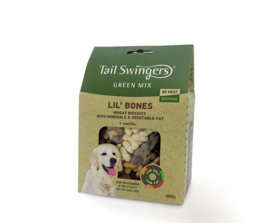 ძაღლის საკვები Pet Interest Tailswingers Green Mix Lil' Bones Biscuits 400 გ