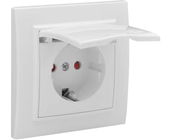Power socket grounded with lid EKF ERR16-029-100 16А white