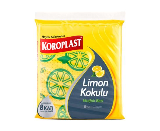 Тряпка с ароматом лимона Koroplast 3 шт