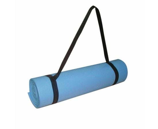 Коврик для фитнеса Toorx Mat160 голубой с ручкой 160x50 см