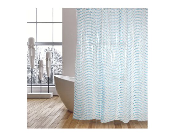 Shower curtain MSV Algae Blue 180x200 cm