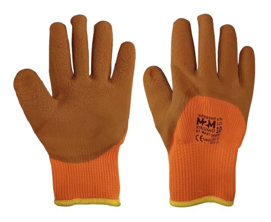 Latex coated warm gloves M2M P-XY-WA01 S10