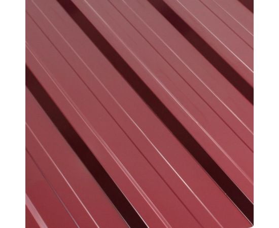 Corrugated board trapeze 1140x2000x0.45 mm 2.28 m² burgundy