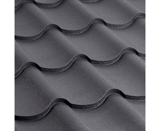 Metal tile 0.45x1180x2000 mm 2.36 m² Wrinkle gray