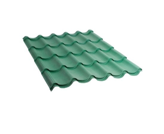 Metal tile 0.45x1180x2000 mm 2.36 m² Wrinkle green
