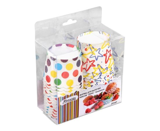 Paper dish for baking cupcakes Marmiton "Lux" 50x45 mm 24 pc