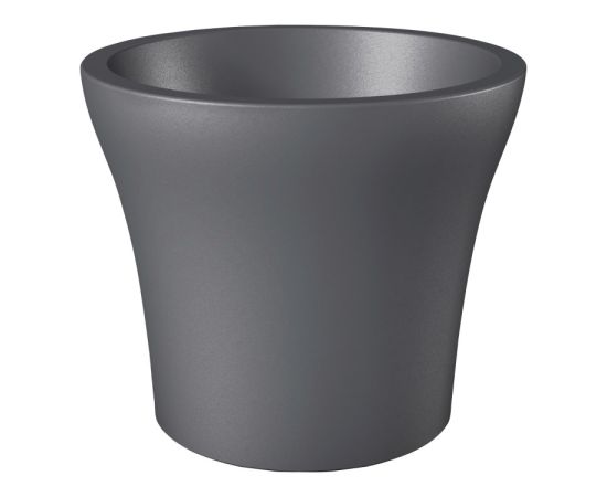 Outdoor plastic pot Scheurich No1 Style 268/40 METALLIC GREY