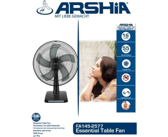 Вентилятор настольный ARSHIA FA145-2577 55W