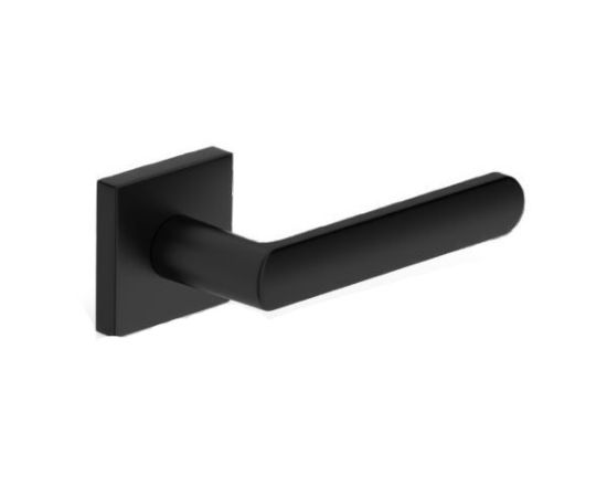 Door handle rossete Metal-Bud LUNA R ZLUKCZ with protective lid SZQCZY black