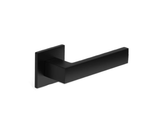Door handle rossete Metal-Bud Cube Slim ZCUKSCZ with protective lid SZQSLCZY black