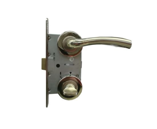 Set handle and WC lock BT Group KUGU AGB 70 mm. nickel