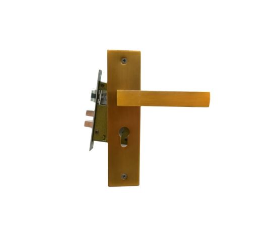 Set handle on bar and lock BT Group G861 60 mm. golden