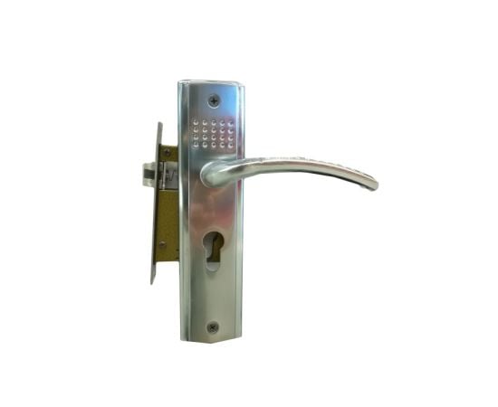 Set handle on bar and lock BT Group G872 60 mm. silver