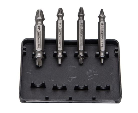 Screw extractors kit Topmaster 339701 4 pcs