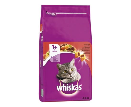 Cat food Whiskas with beef 3.8 kg