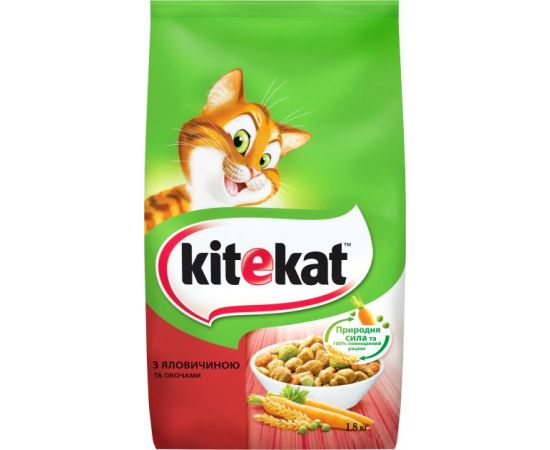 კატის საკვები KiteKat საქონლის ხორცი ბოსტნეული 1,8 კგ