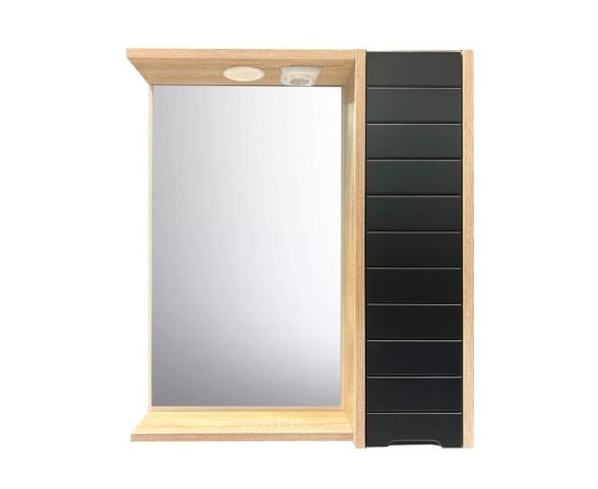 Cabinet with mirror Denko Mostar 70 Anthracite Grey/Sonoma LED