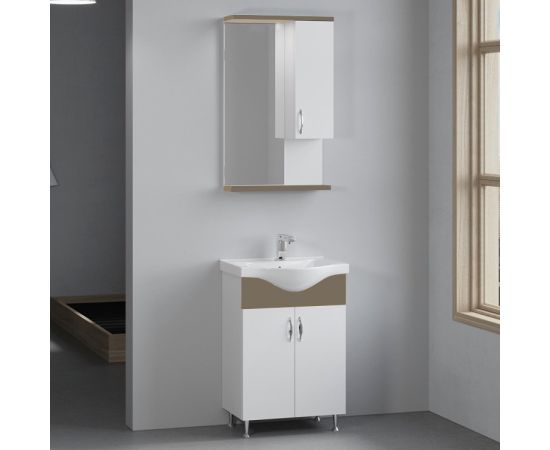 Cabinet with mirror Denko Trend 55 Ash Grey