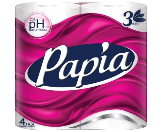 Трехслойная туалетная бумага Papia 4 шт
