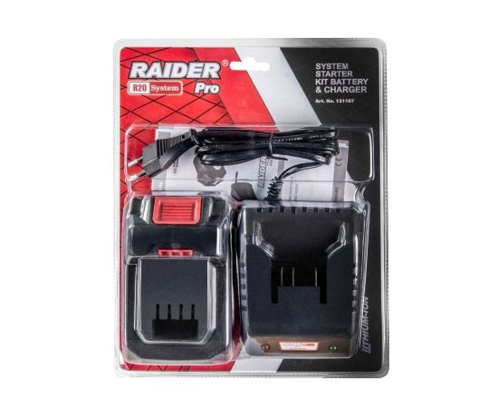 აკუმულატორი და დამტენი მოწყობილობა Raider R20 131167 20V 4Ah
