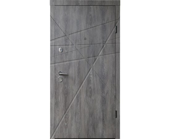 Metal door internal opening STRAJ Sierra 950x2200mm L dark concrete