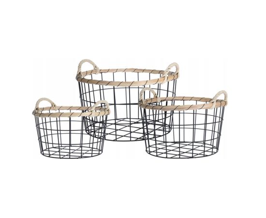 Set of metal baskets Koopman NB1402790 3pcs