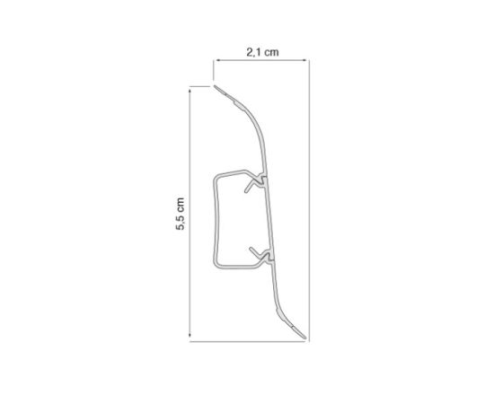 პლინტუსი VOX Profile PVC Flex კაკალი მუქი BF-528 2,5m