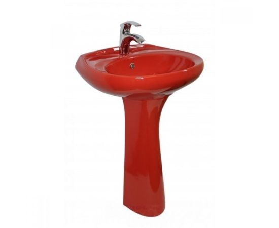 Washbasin with pedestal Oskol-Keramika Prestige 55 red
