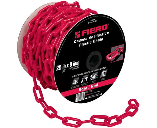 Цепь пластиковая Fiero CAPL-8R Красная
