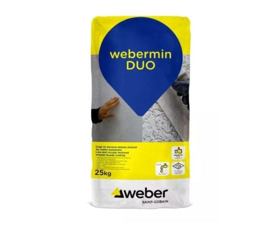 Facade waterproofing plaster Weber Webermin DUO 3-3.5 mm 25 kg