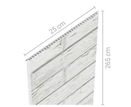 PVC panel Motivo Whitewash Wood 3020984 265x25 cm