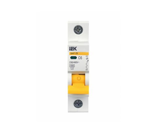 Circuit breaker IEK ВА47-29М MVA20-1-006-C 4,5kA 6A 1P C